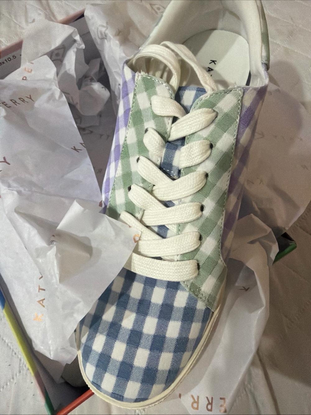 Katy Perry Collections women’s Lace-Up Sneaker - Blue, Green & Purple 9.5M